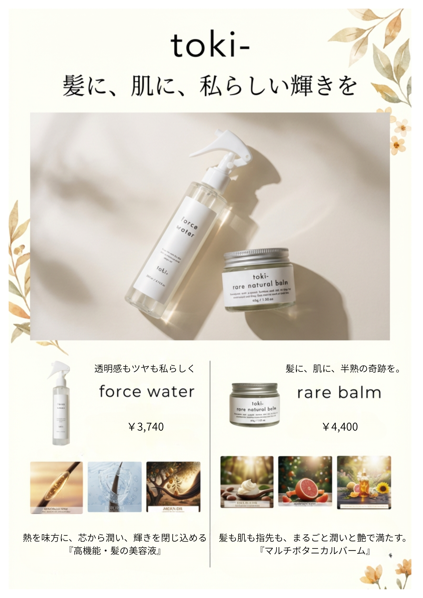 toki- rare balm ヘア&ボディスタイリングバーム